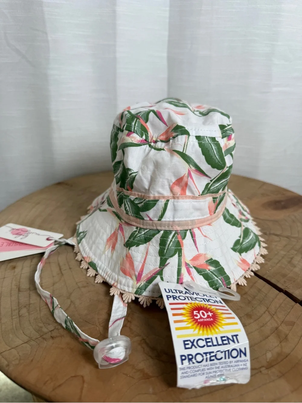 Baby Millymook Tropical Floral UPF 50+ Sun Bucket Hat | NWT 12–24 Months